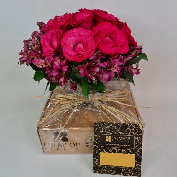 Buquê com 12 Rosas Nacionais "Meu Carinho Pink" - Imagem 4