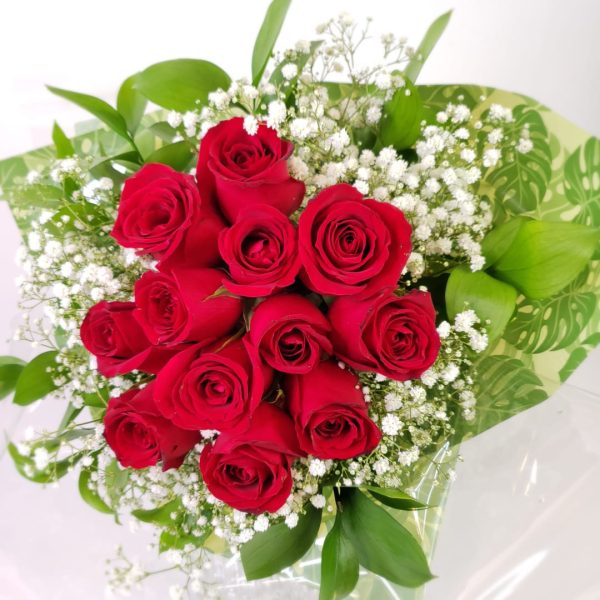 Buquê com 12 Rosas Vermelhas Nacionais - Imagem 3