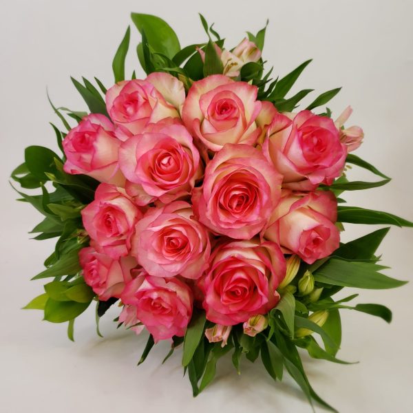 buque 12 rosas nacionais rosa entrega