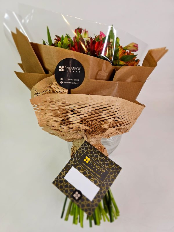 Buquê Luxuoso de Alstromélias Coloridas - Serenata Floral - Imagem 3