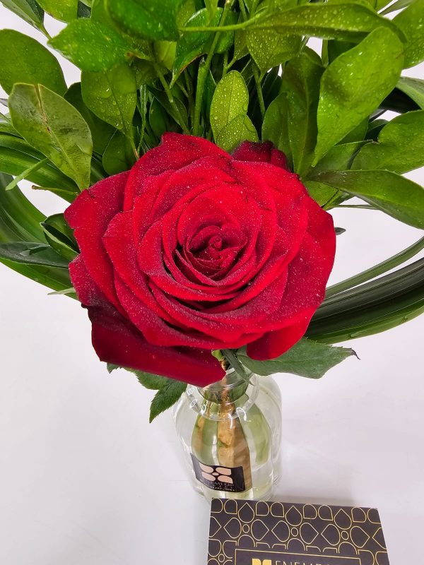 Rosa Nacional (1) em Vaso de Vidro - Amor que Vive - Imagem 9
